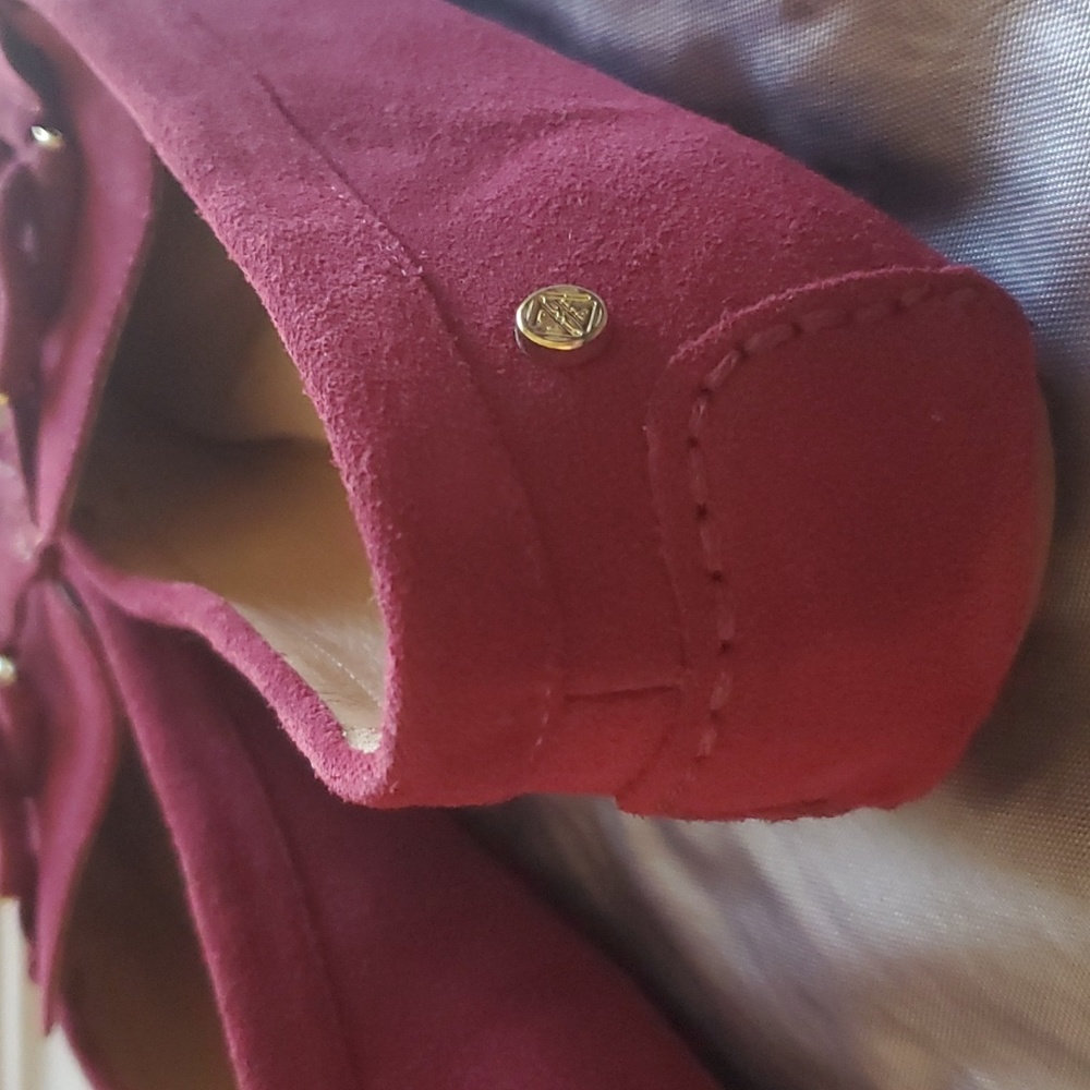 🔥Sale New Antonio Melani Burgundy Suede Driving Moccasins Size 8.5 - Picture 10 of 10